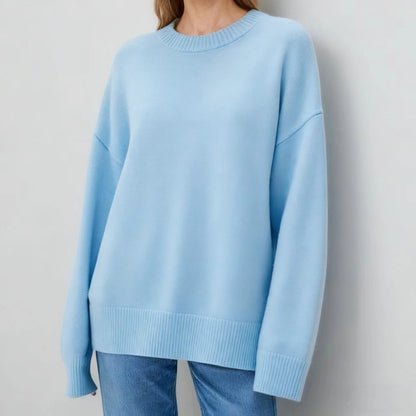 Pull Oversize à Col Rond et Manches Longues