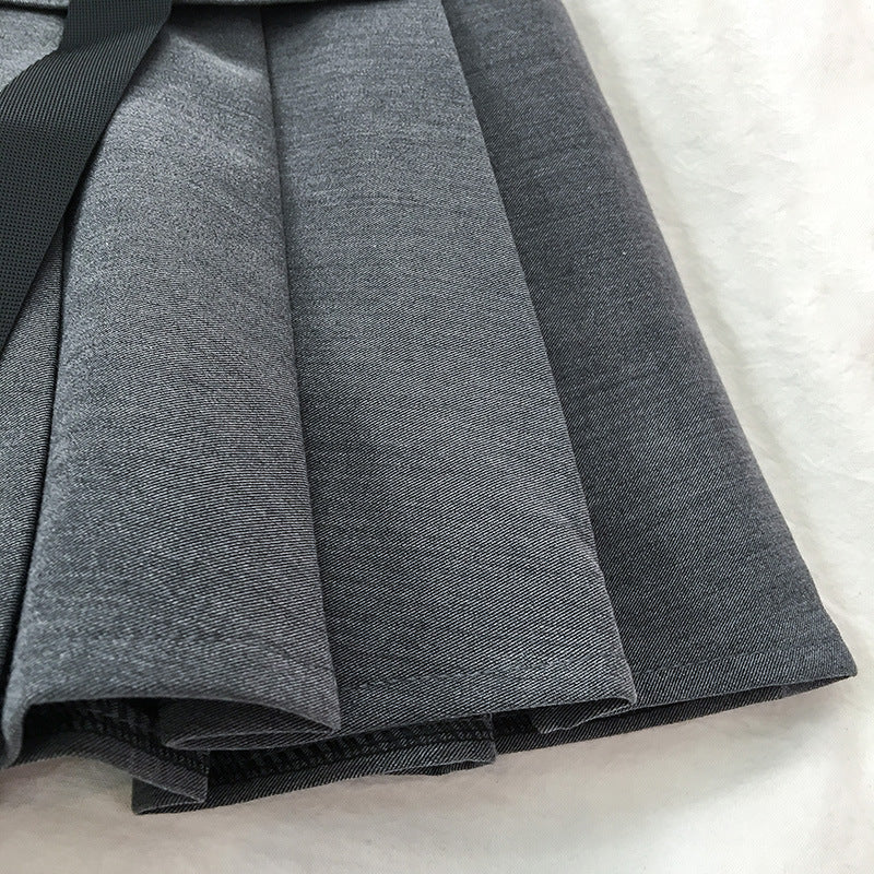 Jupe plissée à ceinture ajustable et poche amovible – style urbain chic