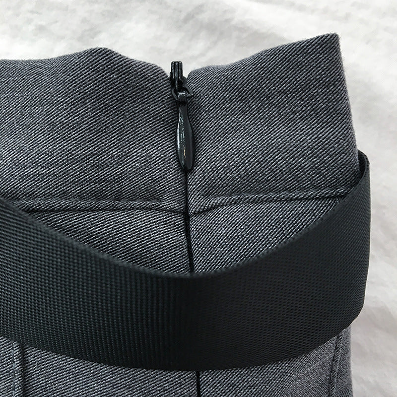 Jupe plissée à ceinture ajustable et poche amovible – style urbain chic